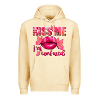 Pina Colada Kiss me i'm so confused Valentine's Day Premium Hoodie - FaDigitalArtStudio
