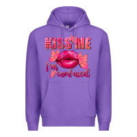 Purple Kiss me i'm so confused Valentine's Day Premium Hoodie - FaDigitalArtStudio