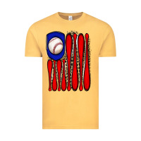 Vintage Mustard leopard baseball flag Vintage Tee - JahusDesignShop