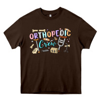Chocolate Brown orthopedic crew Heavy Core Tee - MaliasSmallBusiness