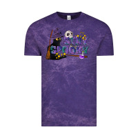 Cloud Purple Stay Spooky With Black Cat Vintage Tee - LillyAllenDesigns