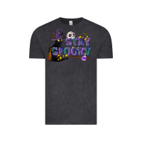 Vintage Black Stay Spooky With Black Cat Vintage Tee - LillyAllenDesigns