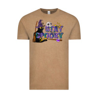 Vintage Coffee Stay Spooky With Black Cat Vintage Tee - LillyAllenDesigns