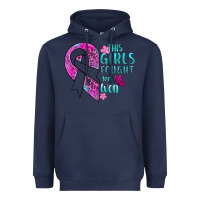 Navy This Girls Fought and Won Cancer Heavyweight Hoodie - BundleAndBundleShop