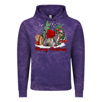 Cloud Purple Merry Christmas Gray Squirrel Vintage Hoodie - LillyAllenDesigns