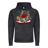 Vintage Black Merry Christmas Gray Squirrel Vintage Hoodie - LillyAllenDesigns