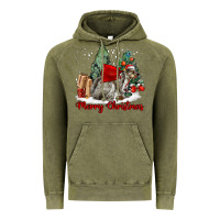 Vintage Olive Merry Christmas Gray Squirrel Vintage Hoodie - LillyAllenDesigns