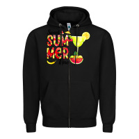 Black sweet summer time fruits Zipper Hoodie - CowCowDesign