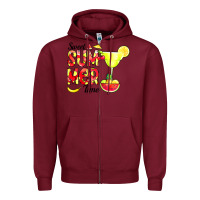 Burgundy sweet summer time fruits Zipper Hoodie - CowCowDesign