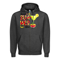 Charcoal Heather sweet summer time fruits Zipper Hoodie - CowCowDesign