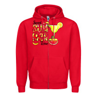 Red sweet summer time fruits Zipper Hoodie - CowCowDesign