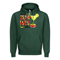 Sports Green sweet summer time fruits Zipper Hoodie - CowCowDesign