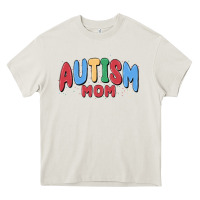 Cream autism mom Heavy Core Tee - MaliasSmallBusiness