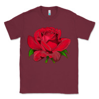 Burgundy Oklahoma Rose Illustrations Classic Tee - LillyAllenDesigns