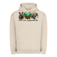 Pigment French Oak peace love largemouth bass Urban Hoodie - LillyAllenDesigns