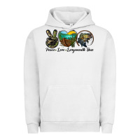 Pigment Lunar Rock peace love largemouth bass Urban Hoodie - LillyAllenDesigns