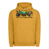 Pigment Peanut Butter peace love largemouth bass Urban Hoodie - LillyAllenDesigns