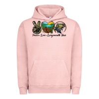 Pigment Salmon peace love largemouth bass Urban Hoodie - LillyAllenDesigns