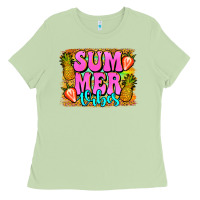 Matcha summer vibes leopard background Ladies Tee - Jasminsmagicworld
