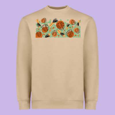 Boho Plant Heavyweight Sweatshirt Designed By Tumblerdesignbyshophia