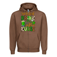 Chestnut St. Patrick's Safety first drink with a Nurse Zipper Hoodie - OliviaCreatesArt