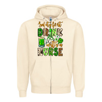 Sandshell St. Patrick's Safety first drink with a Nurse Zipper Hoodie - OliviaCreatesArt