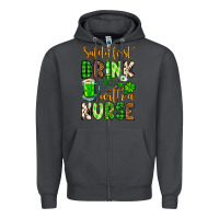 Smoke St. Patrick's Safety first drink with a Nurse Zipper Hoodie - OliviaCreatesArt