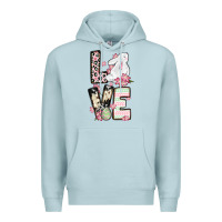 Blue Mist Love Easter bunny Premium Hoodie - OliviaCreatesArt