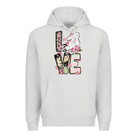 Dove Grey Love Easter bunny Premium Hoodie - OliviaCreatesArt