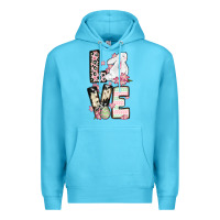 Ocean Blue Love Easter bunny Premium Hoodie - OliviaCreatesArt
