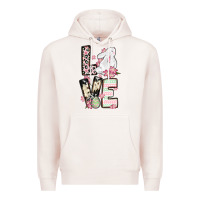 Pale Pink Love Easter bunny Premium Hoodie - OliviaCreatesArt