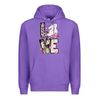 Purple Love Easter bunny Premium Hoodie - OliviaCreatesArt