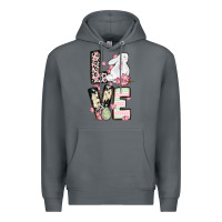 Rock Love Easter bunny Premium Hoodie - OliviaCreatesArt