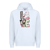 White Love Easter bunny Premium Hoodie - OliviaCreatesArt