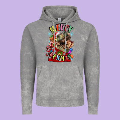 T Rex Merry Rexmas Vintage Hoodie Designed By Lillyallendesigns