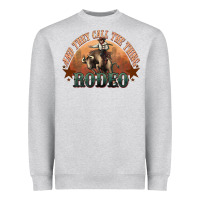 Heather Grey And they call the thing rodeo bull bullfighter Heavyweight Sweatshirt - HowdyJamesFarm