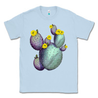Dusty Blue Opunthia Santa Rita Cactus Classic Tee - LillyAllenDesigns
