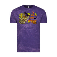 Cloud Purple Trick Or Treat With Frog Vintage Tee - LillyAllenDesigns