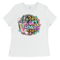 White get loaded rabbit and easter Ladies Tee - MaliasSmallBusiness