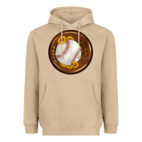 Mushroom baseball with sunflower round earrings Heavyweight Hoodie - BundleAndBundleShop