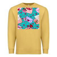 Antique Gold valentines day love letter and envelope Premium Sweatshirt - BundleAndBundleShop