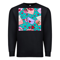 Black valentines day love letter and envelope Premium Sweatshirt - BundleAndBundleShop