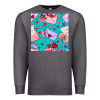 Charcoal Heather valentines day love letter and envelope Premium Sweatshirt - BundleAndBundleShop