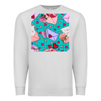 Dove Grey valentines day love letter and envelope Premium Sweatshirt - BundleAndBundleShop