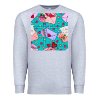 Heather Grey valentines day love letter and envelope Premium Sweatshirt - BundleAndBundleShop