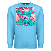 Ocean Blue valentines day love letter and envelope Premium Sweatshirt - BundleAndBundleShop