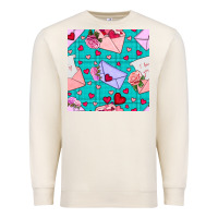 Sandshell valentines day love letter and envelope Premium Sweatshirt - BundleAndBundleShop