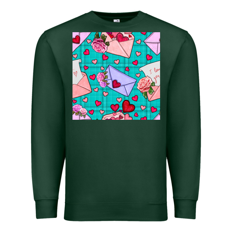 Valentines Day Love Letter And Envelope Premium Sweatshirt by BundleAndBundleShop | Teevron