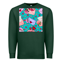 Sports Green valentines day love letter and envelope Premium Sweatshirt - BundleAndBundleShop