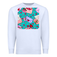 White valentines day love letter and envelope Premium Sweatshirt - BundleAndBundleShop